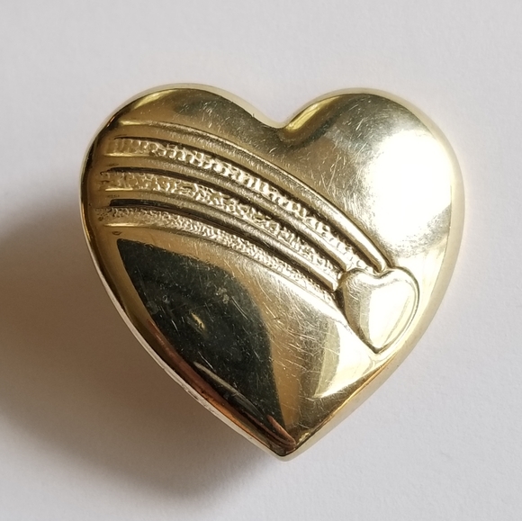 Vintage Variety Club heart brooch pin gold tone shooting star - Picture 1 of 10